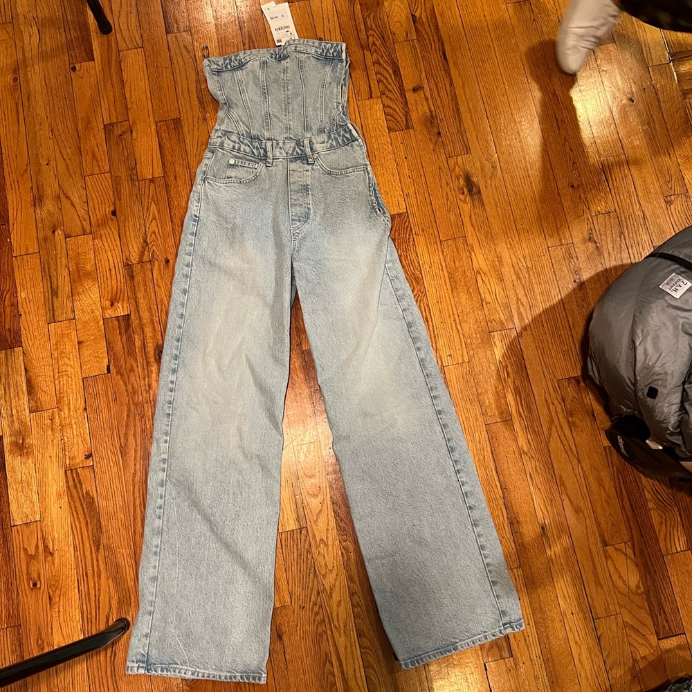 Zara denim jumpsuit